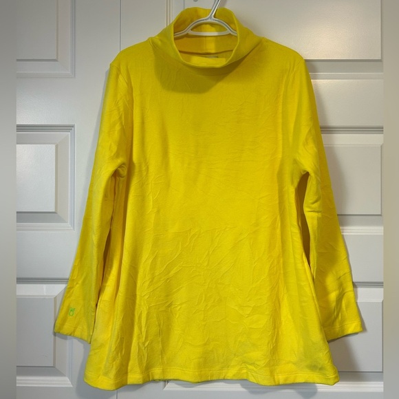 NWT Dudley Stephens Yellow Cobble Hill Turtleneck Fleece Sweater - Picture 7 of 10